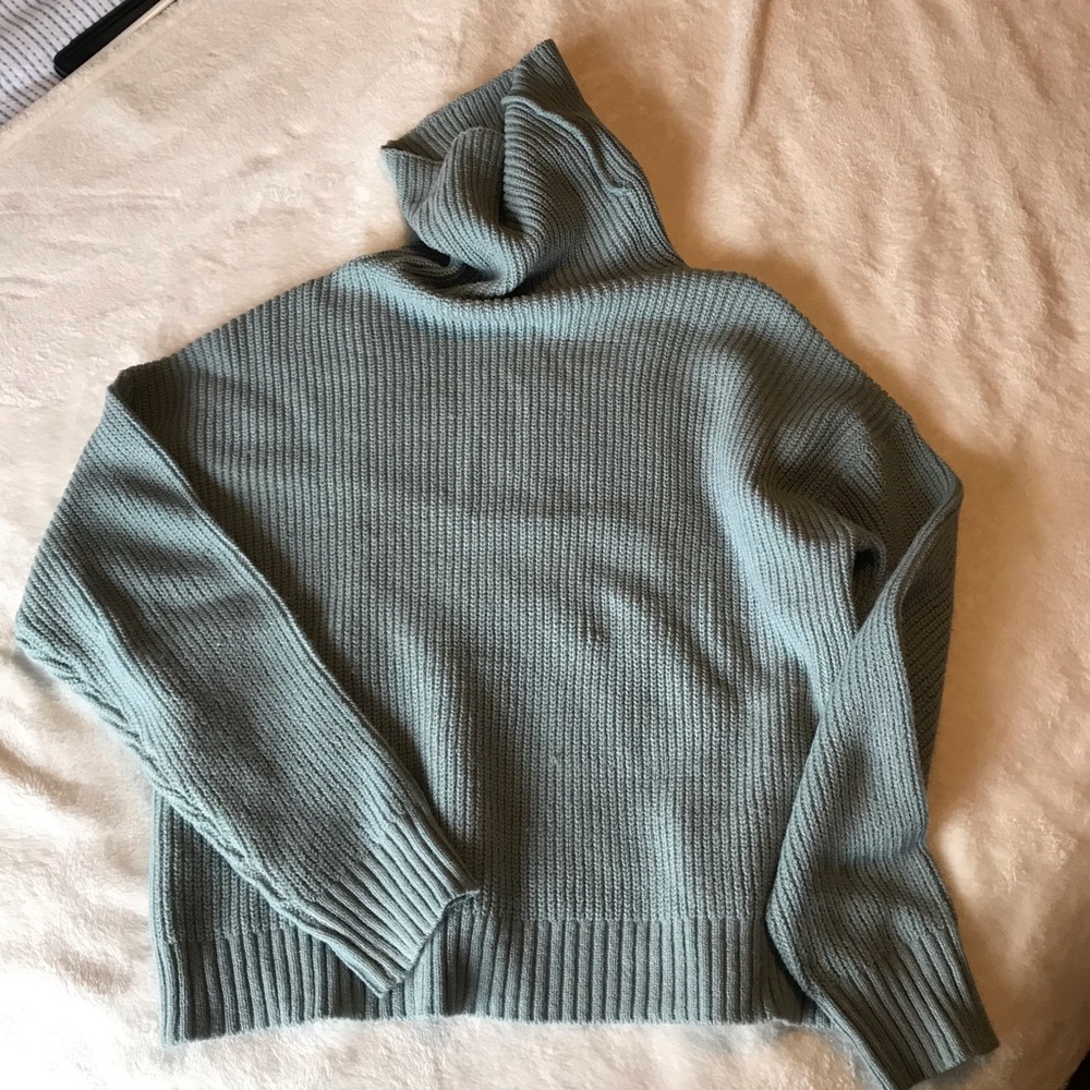 Baby blue turtleneck